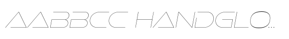 Ethnocentric Hairline Italic font sample