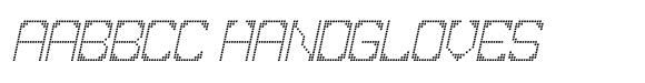 Techno Message JNL Oblique font sample