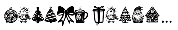 Christmas Cypher Icon font sample