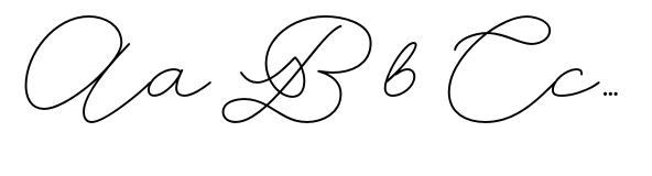 Lunara Handwriting Script 6.0 font sample
