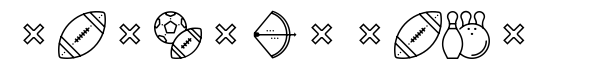 Square Line Icons Sports Sports 1 font sample
