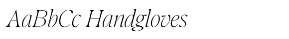 Crave Display Light Italic font sample