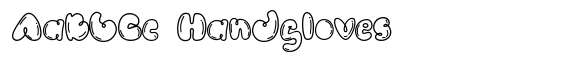 Bubbloony Outline font sample