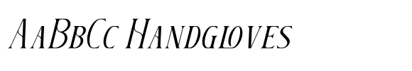Glorando Italic font sample