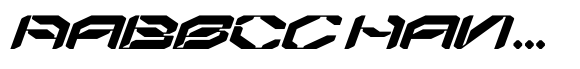 Agor Techno Italic font sample