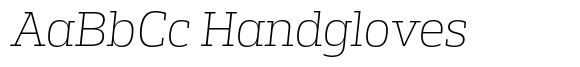 Miura Slab Light Italic font sample