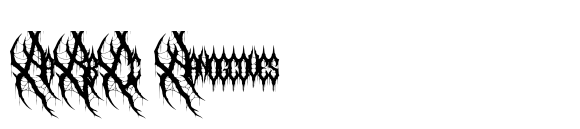 Night Corvian font sample