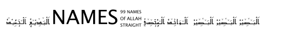 99 Names of ALLAH Straight image