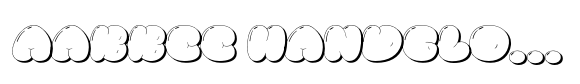 Pluffy Loon Outline Shadow font sample