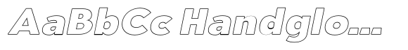 Aukim II Outline Extra Bold Wide Italic image