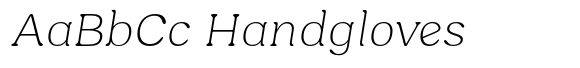 Hornbill Thin Italic font sample