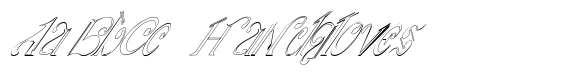 Aliya Italic Outline font sample