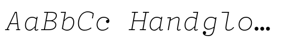 Typist Slab Mono Thin Italic image