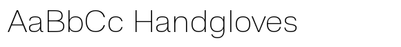 Hando Thin font sample
