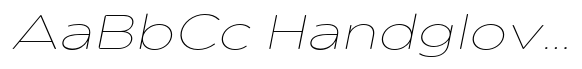 Pangi Rounded Thin Expanded Italic font sample