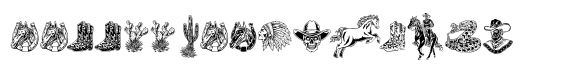 Wild Ranch Dingbats font sample