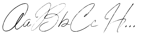 Almahera 01 font sample