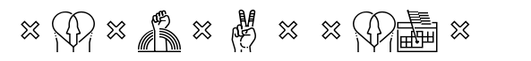 Square Line Icons Politics Lgbt font sample