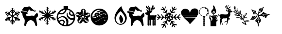 Winterlight Season Symbols Regular font sample