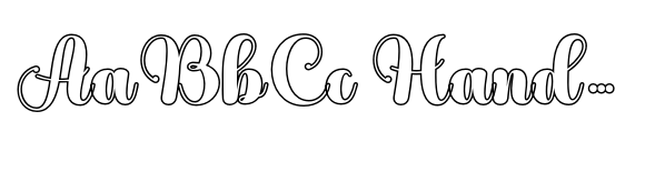 Valentines Outline font sample