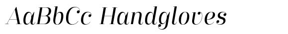 Wannagam Italic font sample