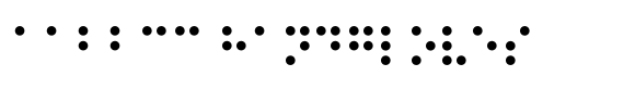 Gozen Braille font sample