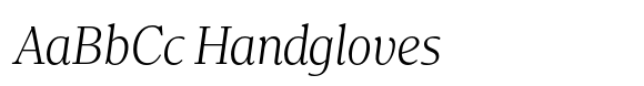Vinco Text Light Italic font sample