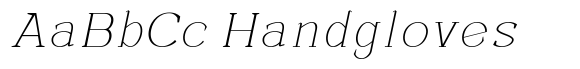 Beckland Thin Italic font sample