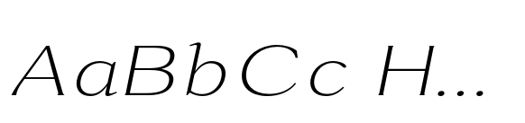 Rema Monde Extra Light Expanded Italic image