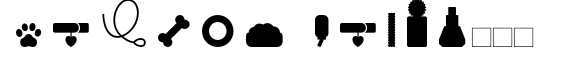 Oh Icons Pets Black font sample