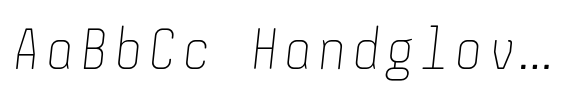 Monostep Rounded Thin Italic font sample
