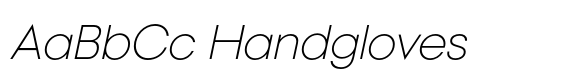 Marzano Extra Light Italic font sample