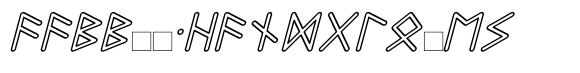 Felt-Tip Futhark Outline Oblique image