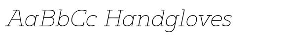 Arcanite Slab Thin Italic font sample