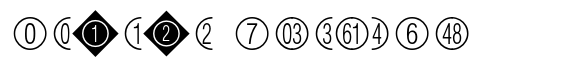 Number Icons MF Regular font sample
