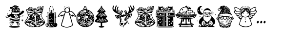 Christmas Carol Symbols font sample