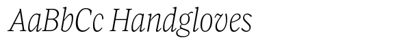 Gart Serif Thin Italic font sample
