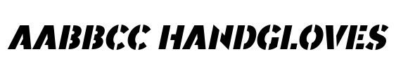 Renau Stencil Bold Italic image