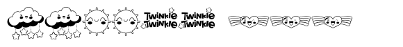 Twinkle Twinkle  Trek Dingbat font sample