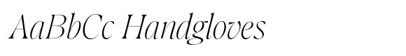 Crave Fine Light Italic font sample