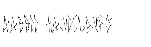 Skinny Street  Light font sample