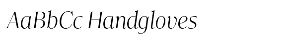 Vinco Title Light Italic font sample