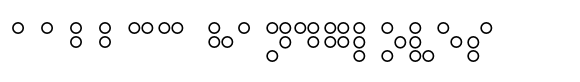 Gozen Braille Outline font sample