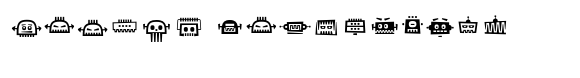 Robots ht Heads font sample