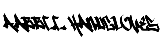 Helvair Graffiti font sample