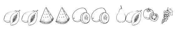 Butter Sugar Fruit Clipart font sample