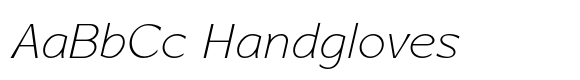 Artezy Thin Italic font sample