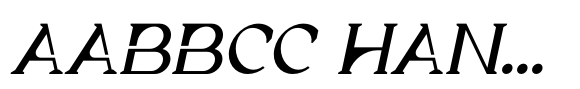 Vatamora Italic font sample