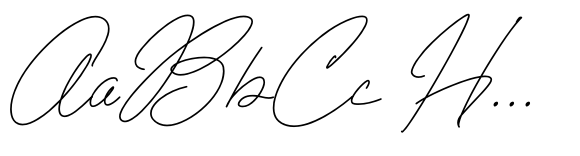 Almahera 09 font sample