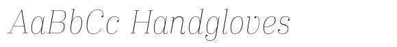 Wannagam Thin Italic font sample